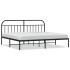 Estructura de cama con cabecero metal negro 200x200