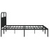 Estructura de cama con cabecero metal negro 200x200