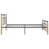 Estructura de cama metal y madera maciza de roble 100x200