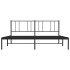 Estructura de cama con cabecero metal negro 200x200