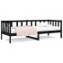 Sofá cama madera maciza de pino negro 90x190