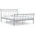 Estructura de cama de metal gris 140x200