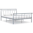 Estructura de cama de metal gris 140x200 cm