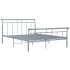 Estructura de cama de metal gris 140x200