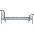 Estructura de cama de metal gris 140x200