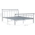 Estructura de cama de metal gris 140x200