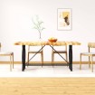 Mesa de salón comedor de madera maciza de mango rugosa 180 cm