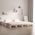 Cama de palets madera maciza pino blanca King Size 150x200