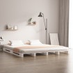 Cama de palets madera maciza pino blanca King Size 150x200 cm