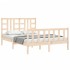 Estructura de cama con cabecero madera maciza 160x200