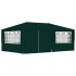 Carpa profesional para fiestas con paredes verde 90 g/m² 4x6