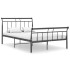 Estructura de cama de metal negro 120x200