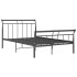 Estructura de cama de metal negro 120x200