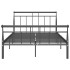 Estructura de cama de metal negro 120x200