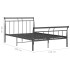 Estructura de cama de metal negro 120x200