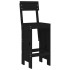 Taburetes de cocina 2 uds madera de pino negro 40x48,5x115,5