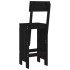 Taburetes de cocina 2 uds madera de pino negro 40x48,5x115,5