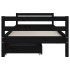 Estructura de cama niños con cajones madera pino negro