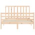 Estructura de cama con cabecero madera maciza 120x200