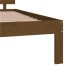 Estructura de cama madera maciza de pino marrón miel 140x200