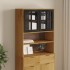 Mueble superior de aparador con puertas vidrio FLAM madera