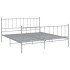 Estructura de cama de metal gris 180x200