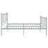 Estructura de cama de metal gris 180x200