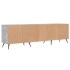 Mueble de TV madera contrachapada gris hormigón 150x30x44,5