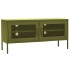 Mueble de TV verde oliva 105x35x50 cm