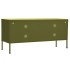 Mueble de TV verde oliva 105x35x50 cm