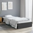 Estructura de cama individual madera maciza gris 75x190 cm