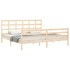 Estructura de cama con cabecero madera maciza 200x200