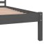 Estructura de cama madera maciza de pino gris 135x190