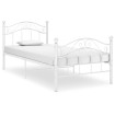 Estructura de cama de metal blanco 90x200 cm