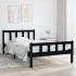 Estructura de cama madera maciza negro 100x200