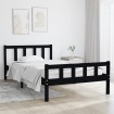 Estructura de cama madera maciza negro 100x200 cm