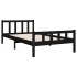 Estructura de cama madera maciza negro 100x200