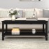 Mesa de centro de madera maciza de pino negro 110x55x45