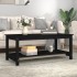 Mesa de centro de madera maciza de pino negro 110x55x45