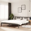 Estructura de cama de madera maciza gris 160x200 cm