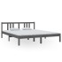 Estructura de cama de madera maciza gris 160x200