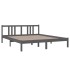 Estructura de cama de madera maciza gris 160x200