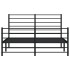 Estructura de cama cabecero y estribo metal negro 135x190