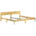 Estructura de cama de madera maciza reciclada 200x200