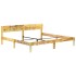 Estructura de cama de madera maciza reciclada 200x200