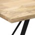 Mesa de comedor de madera maciza de mango 140x80x76