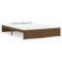 Estructura de cama madera maciza marrón miel 140x190