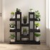 Soporte para plantas madera maciza pino negro 104,5x25x109,5