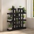 Soporte para plantas madera maciza pino negro 104,5x25x109,5