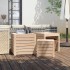 Set de cajas de jardín 3 piezas madera maciza de